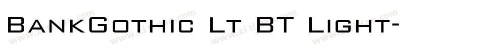 BankGothic Lt BT Light字体转换